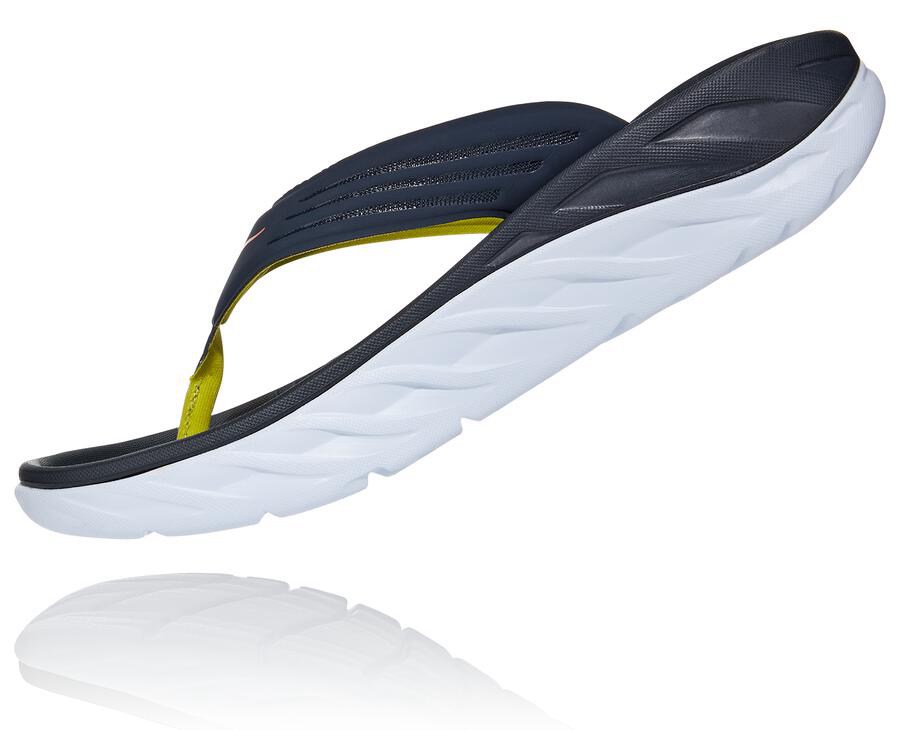 Hoka One One Sandale Panske Námornícka Modrá/Biele - ORA Recovery Flip - 02631-GBQV